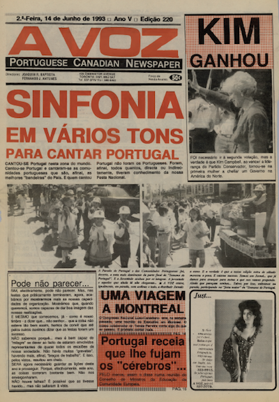 A VOZ: Sinfonia em Varios Tons Para Cantar Portugal 1993/06/14