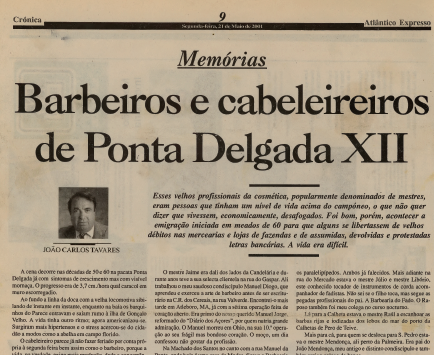 ATLANTICO EXPRESSO: Barbeiros e Cabeleireiros de Ponta Delgada XII 2001/03/21