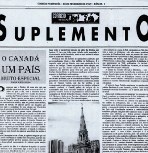 CORREIO PORTUGUES: O Canada é Um País Muito Especial 1999/02/28