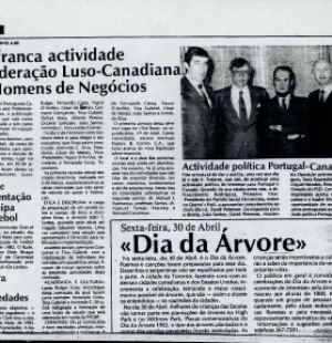 NOVO MUNDO: Em franca actividade Federação Luso-Canadiana de Homens de Negocios 1982/04/21
