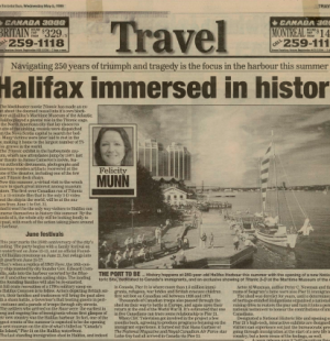 THE TORONTO SUN: Halifax Immersed in History 1999/05/05
