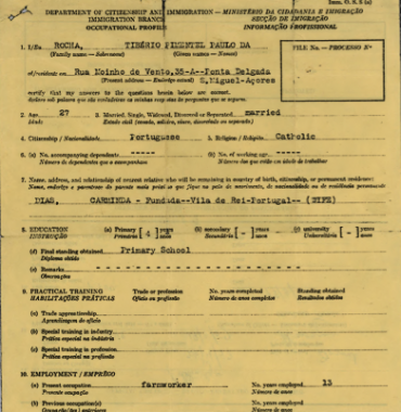 CANADA: Occupational Profile—Paulo Tiberio Pimentel da Rocha (1957)