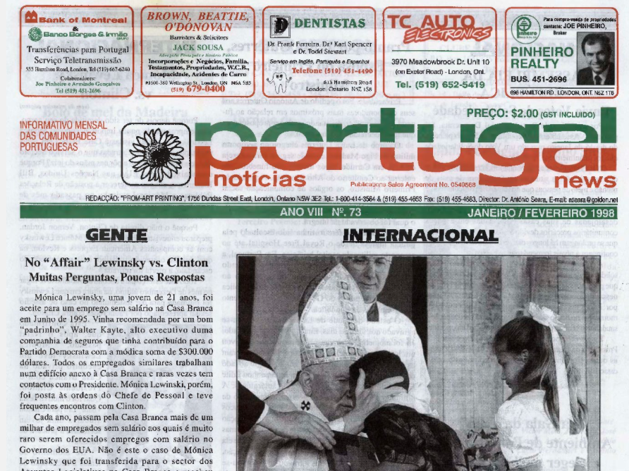 PORTUGAL NEWS: Jan–Feb 1998 Issue 73