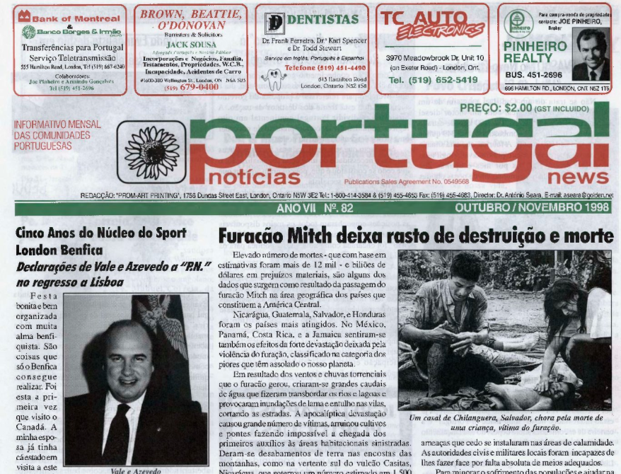 PORTUGAL NEWS: Oct–Nov 1998 Issue 82
