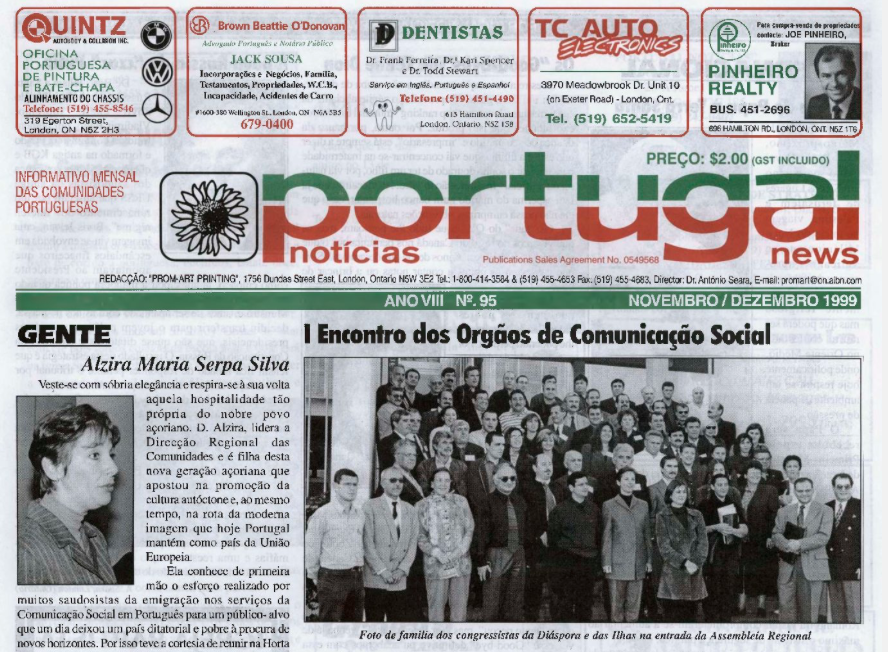 PORTUGAL NEWS: Nov–Dec 1999 Issue 95
