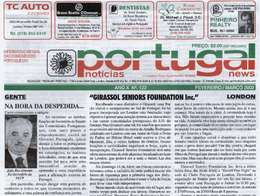 PORTUGAL NEWS: Feb–Mar 2002 Issue 122