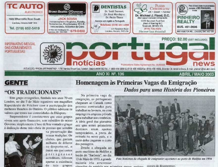 PORTUGAL NEWS: Apr–May 2003 Issue 136
