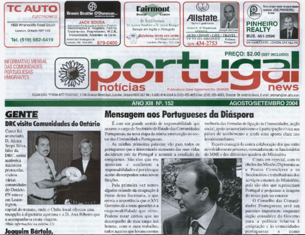 PORTUGAL NEWS: Aug–Sept 2004 Issue 152
