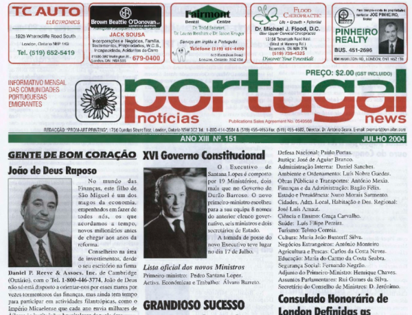 PORTUGAL NEWS: Jul 2004 Issue 151