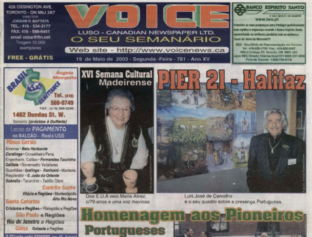 VOICE OF PORTUGAL: 2003/05/19 Issue 781